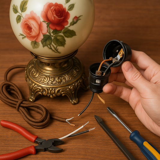 How Do You Change the Wiring on a Gone with the Wind Lamp?