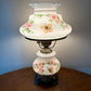 Vintage Butterfly Pink Floral Milk Glass Hurricane Lamp | Vintage Lamp