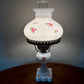 Vintage Pink Rose Floral Milk Glass Hurricane Lamp | Vintage Lamp