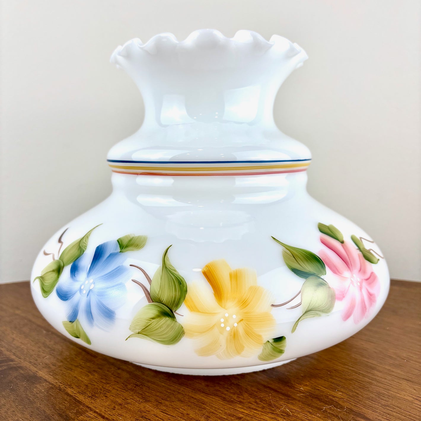 Vintage Hurricane Lamp Shade | Glass Shade