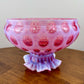 Fenton Cranberry Coin Dot Opalescent Hurricane Lamp Shade | Fenton Glass Shade