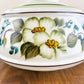 Large Quoizel Green Floral Hurricane Lamp Shade | Glass Shade