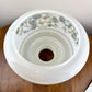 Large Quoizel Green Floral Hurricane Lamp Shade | Glass Shade