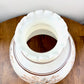 Large Quoizel White Blue Floral Trim Hurricane Lamp Shade | Glass Shade