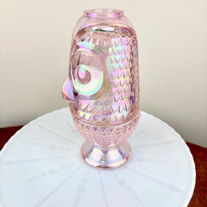 Rose Carnival Owl Fairy Lamp By Mosser Glass