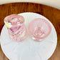 Rose Carnival Owl Fairy Lamp By Mosser Glass
