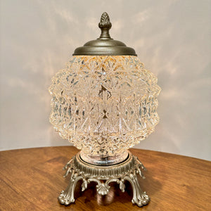 Vintage Clear Cut Glass Nightlight Lamp | Vintage Lamp