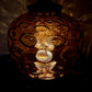 Vintage Amber Glass Table Lamp | Vintage Lamp