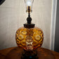 Vintage Amber Glass Table Lamp | Vintage Lamp