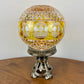 Vintage Amber Cut To Clear Crystal Glass Nightlight Lamp | Vintage Lamp