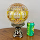 Vintage Amber Cut To Clear Crystal Glass Nightlight Lamp | Vintage Lamp