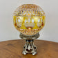 Vintage Amber Cut To Clear Crystal Glass Nightlight Lamp | Vintage Lamp
