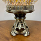 Vintage Amber Cut To Clear Crystal Glass Nightlight Lamp | Vintage Lamp