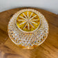 Vintage Amber Cut To Clear Crystal Glass Nightlight Lamp | Vintage Lamp