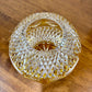 Vintage Amber Cut To Clear Crystal Glass Nightlight Lamp | Vintage Lamp
