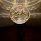 Vintage Amber Cut To Clear Crystal Glass Nightlight Lamp | Vintage Lamp