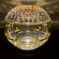 Vintage Amber Cut To Clear Crystal Glass Nightlight Lamp | Vintage Lamp