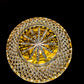 Vintage Amber Cut To Clear Crystal Glass Nightlight Lamp | Vintage Lamp