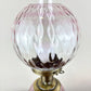 Vintage Purple Pink Optic Glass Gone With The Wind Lamp | Vintage Lamp