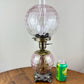 Vintage Purple Pink Optic Glass Gone With The Wind Lamp | Vintage Lamp