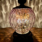Vintage Purple Pink Optic Glass Gone With The Wind Lamp | Vintage Lamp