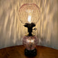 Vintage Purple Pink Optic Glass Gone With The Wind Lamp | Vintage Lamp