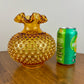 Fenton Amber Hobnail Glass Hurricane Shade 3 Inch Fitter | Glass Shade