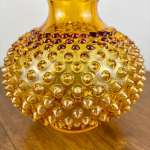 Fenton Amber Hobnail Glass Hurricane Shade 3 Inch Fitter | Glass Shade