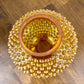 Fenton Amber Hobnail Glass Hurricane Shade 3 Inch Fitter | Glass Shade
