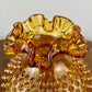 Fenton Amber Hobnail Glass Hurricane Shade 3 Inch Fitter | Glass Shade