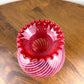 Fenton Cranberry Opalescent Swirl Glass Hurricane Shade
