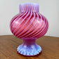 Fenton Cranberry Opalescent Swirl Glass Hurricane Shade