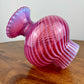 Fenton Cranberry Opalescent Swirl Glass Hurricane Shade