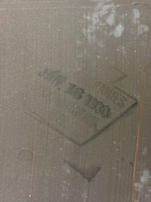 Antique January 16, 1930 Etched Dots Leaves Glass | Vintage Mirror