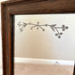 Antique January 16, 1930 Etched Dots Leaves Glass | Vintage Mirror