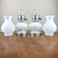 Pair Vintage White Milk Glass Lamps | Vintage Lamps