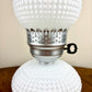 Pair Vintage White Milk Glass Lamps | Vintage Lamps