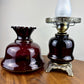 Vintage Purple Amethyst Glass Hurricane Lamp | Vintage Lamp