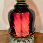 Vintage Purple Amethyst Glass Hurricane Lamp | Vintage Lamp