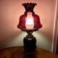 Vintage Purple Amethyst Glass Hurricane Lamp | Vintage Lamp
