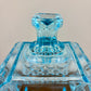 Antique Adams & Co Blue Valencia Waffle High Compote Lidded | EAPG Antique Glass