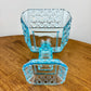 Antique Adams & Co Blue Valencia Waffle High Compote Lidded | EAPG Antique Glass