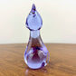 Vintage Purple Lavender Art Glass Cat Figurine