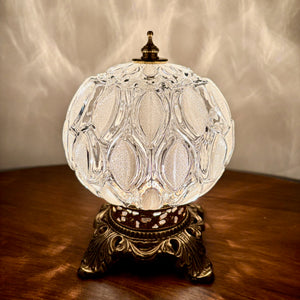 Vintage Clear & Frosted Glass Nightlight Lamp | Vintage Lamp