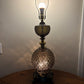 Vintage Smoked Diamond Quilt Glass Table Lamp | Vintage Lamp