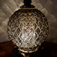 Vintage Smoked Diamond Quilt Glass Table Lamp | Vintage Lamp