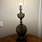 Vintage Smoked Diamond Quilt Glass Table Lamp | Vintage Lamp