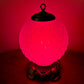 Vintage Ruby Red Satin Diamond Quilt Glass Nightlight Lamp