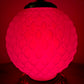 Vintage Ruby Red Satin Diamond Quilt Glass Nightlight Lamp