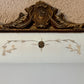 Art Deco Etched Floral Dot Leaves Beveled Glass Ornate Wood Frame Wall Mirror 26"